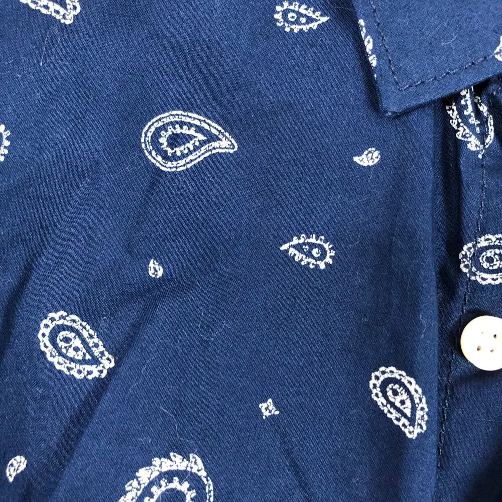 BOYS PAISLEY PRINT BUTTON DOWN TOP SIZE 3T